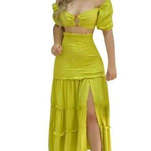 2 Piece Yellow Skirt & Top